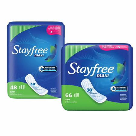 Save $1.00 on any ONE (1) Stayfree&reg; Pads 28ct. or Larger