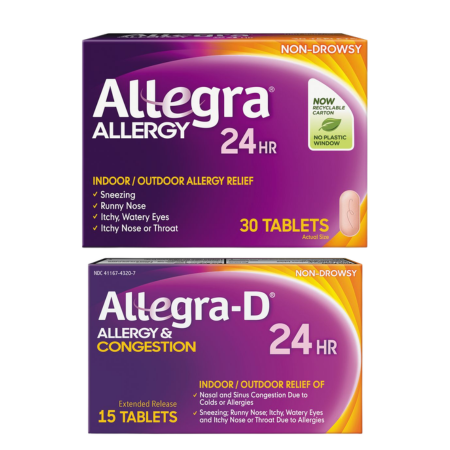 Save $5.00 on any ONE (1) Allegra Adult Allergy product (excluding 5ct & 12ct)