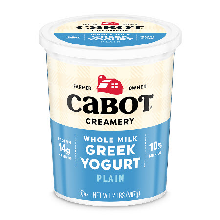 Save $1.00 on any TWO (2) Cabot Creamery Greek Yogurt Products