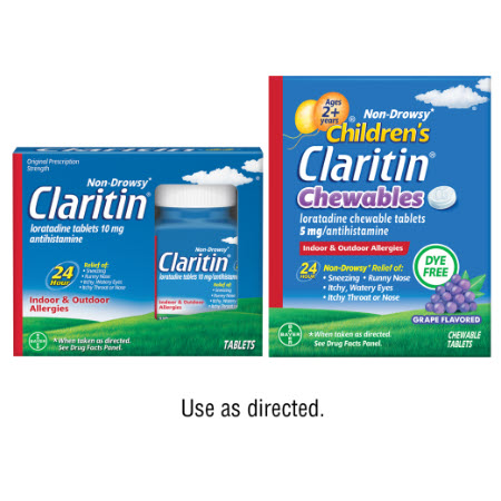 Save $10.00 on any ONE (1) Non-Drowsy Claritin&reg; or Children's Claritin&reg; 56ct or larger