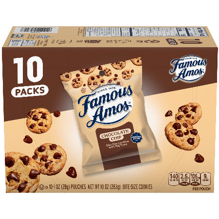 Save $1.00 on any ONE (1) Famous Amos On-the-Go Cookies, 10pk or larger