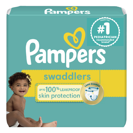 Save $1.00 on ONE Jumbo BAG Pampers Swaddlers Diapers size 0-3 (excludes Swaddlers360).