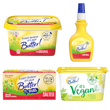 Save $1.00 on any ONE (1) I Can't believe It's Not Butter product, any variety.