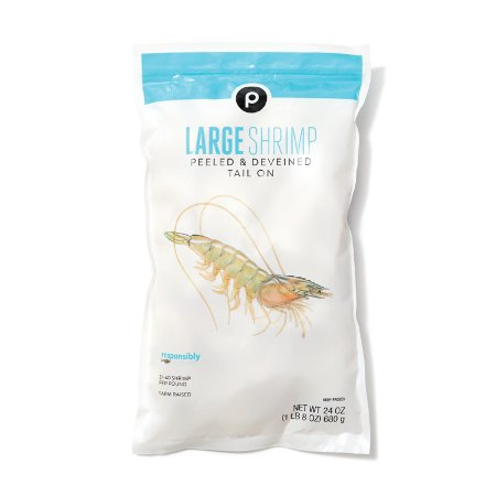 Save $1.00 Off The Purchase of One (1) Publix Peeled & Deveined White Shrimp Large, 31 to 40 per Pound, Farmed, Frozen, 24-oz pkg.