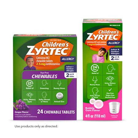 Save $4.00 on any ONE (1) Children's ZYRTEC&reg; product  (Excludes trial & travel)
