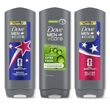 Save $6.00 on any THREE (3) Dove Men+Care Body Wash 18oz+ and Bar 4ct+ (excludes Plant Powered varieties, items and sizes not listed)