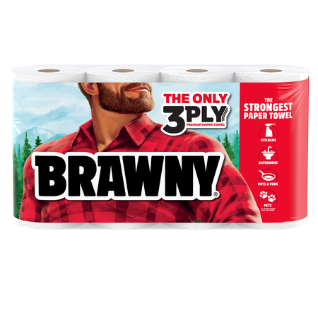Save $2.00 on any ONE (1) Package of Brawny&reg; Paper Towels, 4 roll or larger