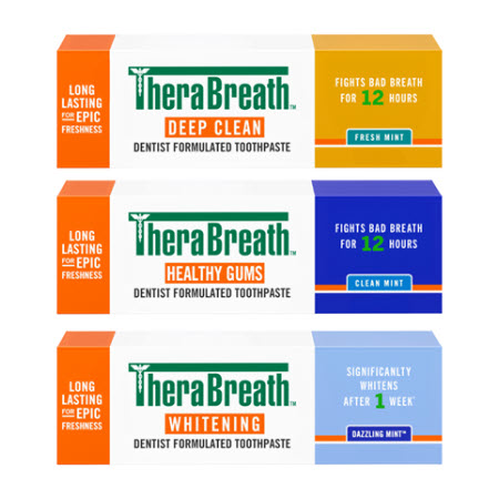 Save $2.00 on any ONE (1) TheraBreath 4oz Toothpaste