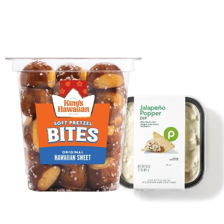 Buy any ONE (1) King&rsquo;s Hawaiian&reg; Pretzel Bites and Get ONE (1) Publix Jalape&ntilde;o Popper Dip for FREE