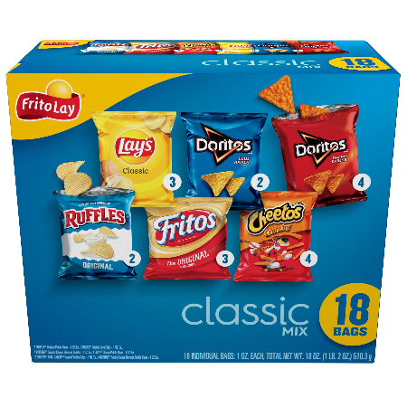 Save $3.70 on any ONE (1) Frito Lay 18ct MultiPack
