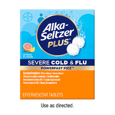 Save $2 on any ONE (1) Alka-Seltzer Plus&reg; Base product 24ct or larger (excludes FizzyChews)