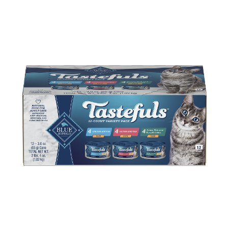 Save $1.50 when you buy ONE (1) BLUE Tastefuls wet cat food variety packs or multipacks (12ct only)