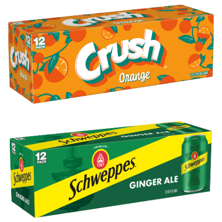 SAVE $1.50 on any TWO (2) 12-pack cans of any flavor* (Reg. or Zero Sugar) Crush, Schweppes, Starry or Mug Root Beer *Flavors subject to availability
