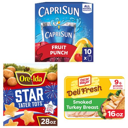 Save $5.00 when you spend $30.00 on Ore-Ida, Oscar Mayer Lunchmeat (9-16oz), Capri Sun, or Velveeta Shells & Cheese