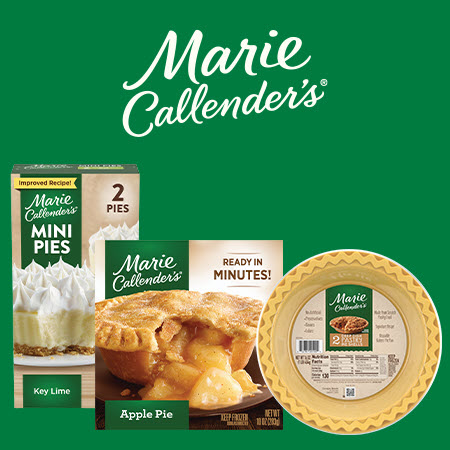 Save $1.00 on any ONE (1) Marie Callender's&reg; Frozen Small Dessert Pies 6-10 oz or Pie Crust 16 oz