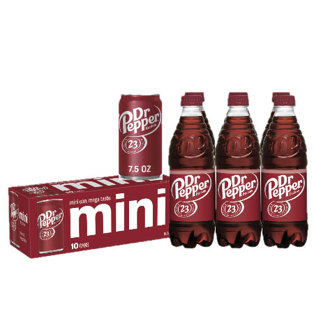 Save $1.00 on any TWO (2) Dr. Pepper Products  (6Pk 500ml, 8Pk 12 oz and 10Pk 7.5 oz mini cans)