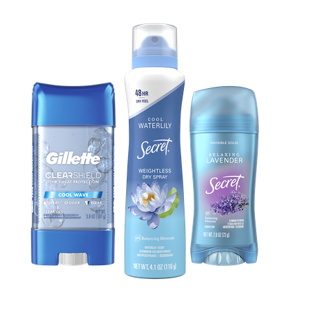 Save $1.00 on ONE Secret Fresh, Outlast, Aluminum Free, Dry Sprays, Gillette Clear Gel Antiperspirant/Deodorant or Gillette Dry Spray Antiperspirant/D