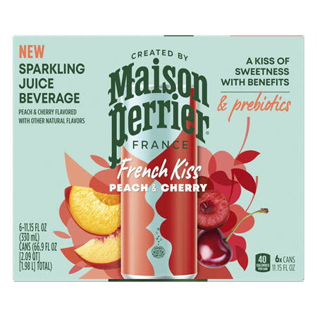Save $1.00 on any ONE (1) Maison Perrier French Kiss Sparkling Juice Beverage 6 pk.