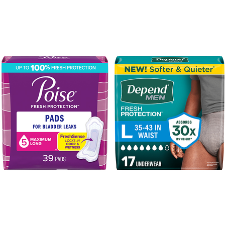 Save $3.00 on any ONE (1) Depend Guards or Underwear 12-52ct, Poise Pads 22-66ct (excludes 28 & 30ct Poise Pads)