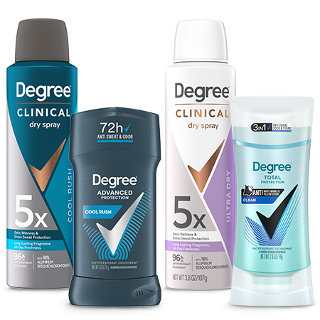 Save $4.00 on any TWO (2) Degree Body Heat Activated, Ultraclear Antiperspirant Stick, Clinical Protection Deodorant or Whole Body Deodorant product