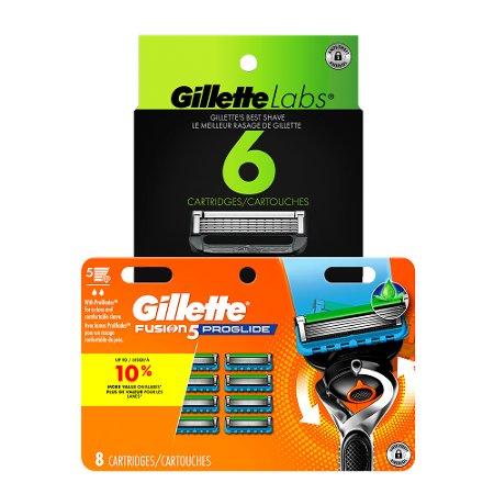 Save $5.00 on ONE Gillette Cartridge refill pack 4ct and up (excludes 1-3ct cart refills, Mach 3 4ct carts, Disposables, Venus products, and trial/tra
