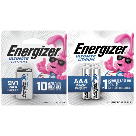 Save $5.00 on any ONE (1) Energizer Ultimate Lithium AA or AAA 4-pack or 9V 1-pack