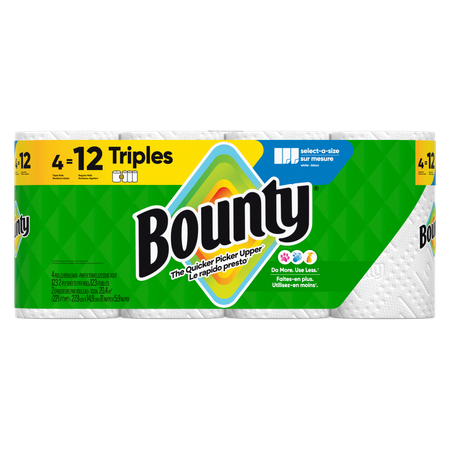 Save $2.00 on ONE Bounty Paper Towel Product 6 Double Roll, 6 Double Plus Roll and 4 Triple Roll (excludes Bounty Essentials and trial/travel size).