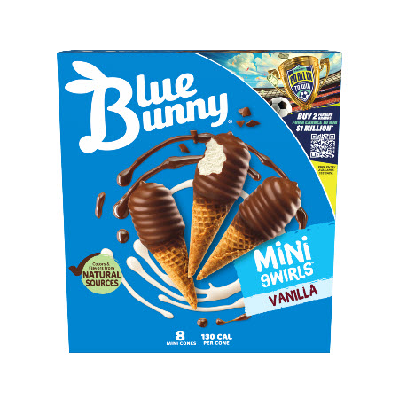 Save $0.75 on any ONE (1) Blue Bunny&reg; Mini Swirls&reg; Cones