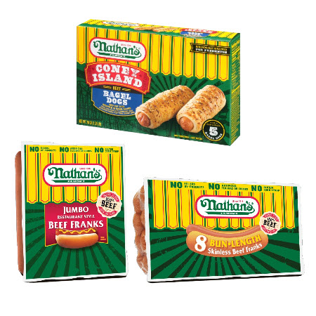 Save $4.00 on any TWO (2) Nathan&rsquo;s Famous&reg; Franks or Coney Island Wrapped Franks