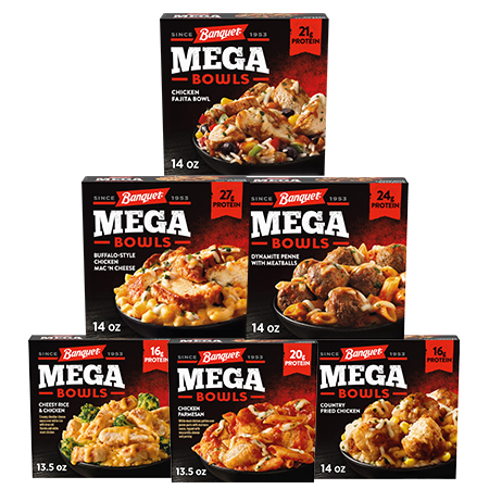 Save $1.25 on any ONE (1) Banquet&reg; MEGA Bowls&reg; 13.5-14 oz