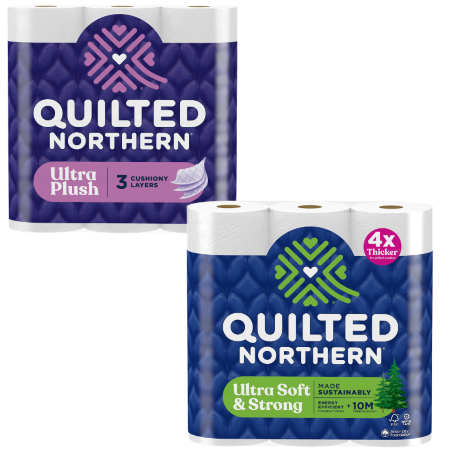Save $2.00 on any ONE (1) package of Quilted Northern&reg; Bath Tissue, 8 Super Mega or 12 Mega roll or larger