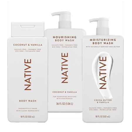 Save $1.00 on ONE Native Body Wash Product (excludes trial/travel size).