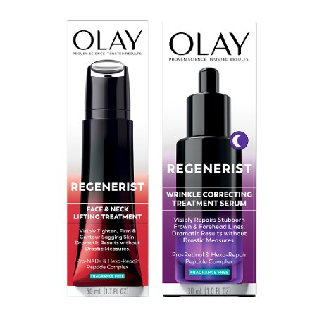 Save $5.00 on ONE Olay Regenerist Resurfacing Peel Night Treatment, Wrinkle Correcting Night Treatment, Face & Neck Lifting Treatment or Eye Wrinkle C