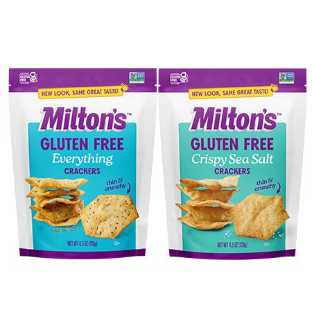 Get ONE (1) Free Bag of Milton's Gluten Free Crackers, 4.5 oz, Any Variety