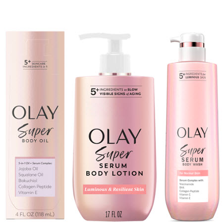 Save $3.00 on any ONE (1) Olay Super Serum Body Wash, Lotion or Oil 4-20 oz