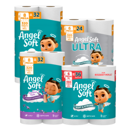 Save $0.50 off any ONE (1) Package of Angel Soft&reg; Bath Tissue, any size