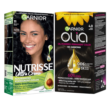 Save $5.00 on any TWO (2) Garnier&reg; Nutrisse&reg; or Olia&reg; haircolor products