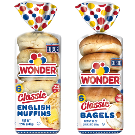 Save $1.50 on any ONE (1) package Wonder&reg; English Muffins or Bagels