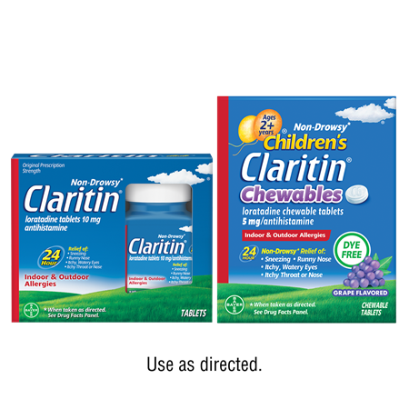 Save $10.00 on any ONE (1) Non-Drowsy Claritin&reg; or Children's Claritin&reg; 56ct or larger