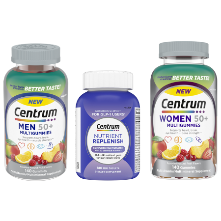 Save $6.00 on any ONE (1) Centrum Men&rsquo;s & Women&rsquo;s 50+ Gummies (140ct) OR Centrum Nutrient Replenish (180ct)