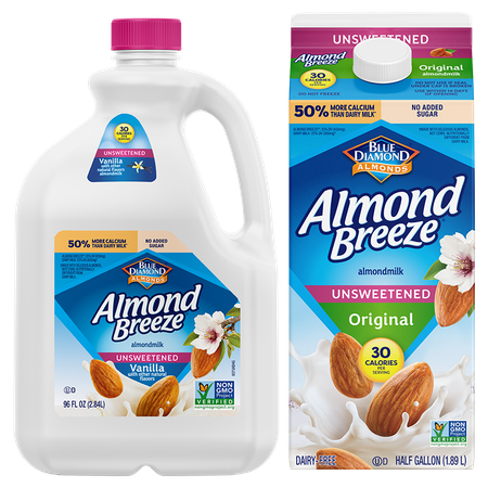 Save $1.00 on any ONE (1) Almond Breeze Almondmilk 64 or 96oz
