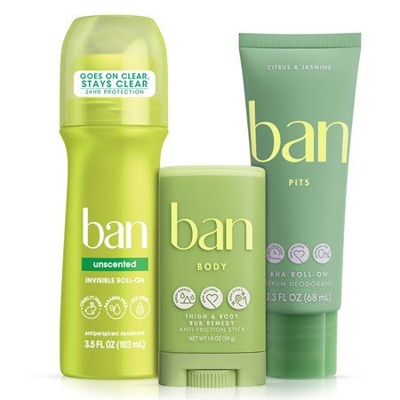 Save $1.00 on any ONE (1) Ban® Roll-On or Total Body Products (excludes trial sizes)