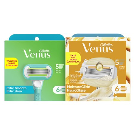 Save $5.00 on ONE Venus Cartridge refill pack 4ct and up, and Sensitive Glide Aloe Bloom 3ct and up (excludes 1-3ct cart refills, Smooth 4ct, Venus Pu