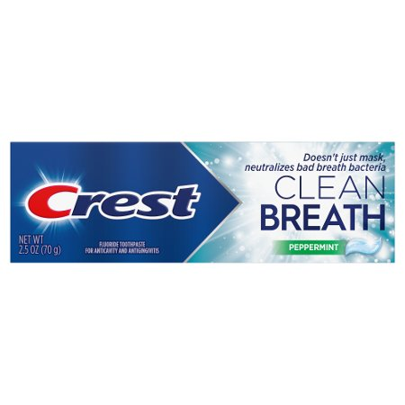 Save $1.00 on ONE Crest Clean Breath 2.5oz or smaller toothpaste (excludes all other variants, kids and trial/ travel size).