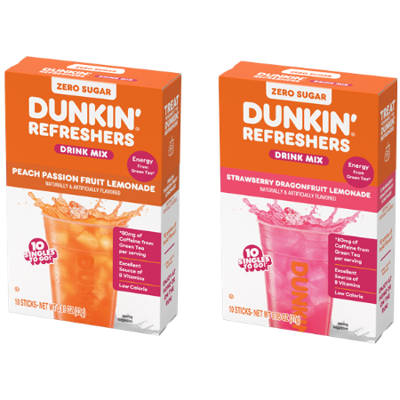 Save $1.00 on any ONE (1) Dunkin' Refreshers Drink Mix 10-ct.