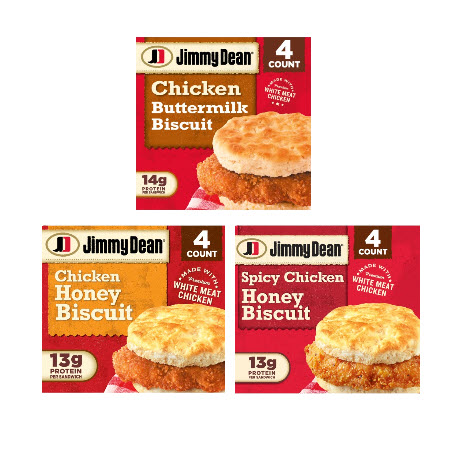 Save $2.50 on any ONE (1) Jimmy Dean® Chicken Biscuit 4ct, any variety