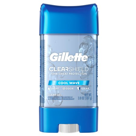 Save $5.00 on THREE Gillette Clear Gel Antiperspirant/Deodorant (excludes Gillette SkinShield Clear Gel 3.8oz and trial/travel size).