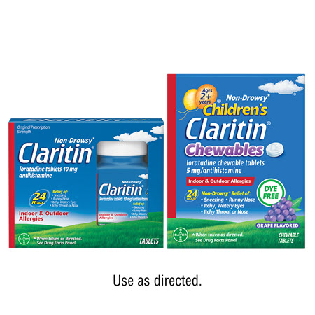 Save $10.00 on any ONE (1) Non-Drowsy Claritin&reg; or Children's Claritin&reg; Allergy 56ct or larger
