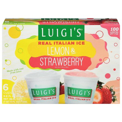 10% off 6-ct. Luigi's lemon & strawberry real italian ice