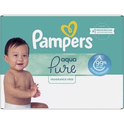 Save $5.00 ONE Pampers Aqua Pure Wipes 896 count or higher.